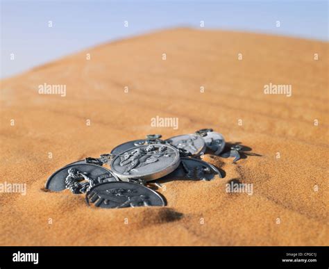 Medal in the desert Stock Photo - Alamy