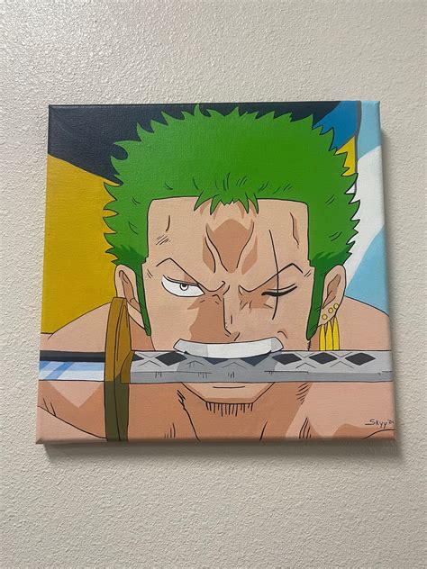 Zoro One Piece Painting - Etsy