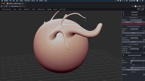basic 3d UI -sculptGL part 3 - YouTube