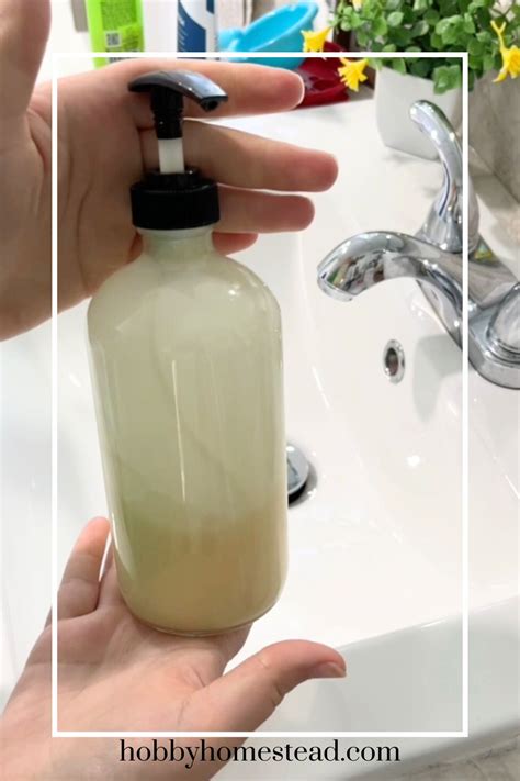 natural homemade body wash  simple ingredients hobby homestead
