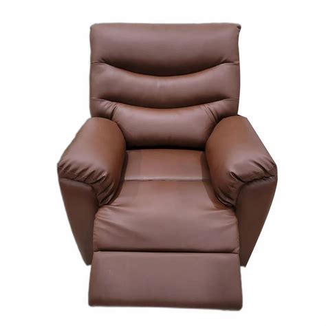 Manual Brown Leather Recliner Sofa at Rs 22000/piece in Chandigarh | ID ...