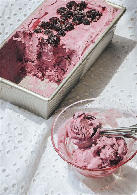 No-Churn Black Raspberry Chip Ice Cream - Caroline Franco