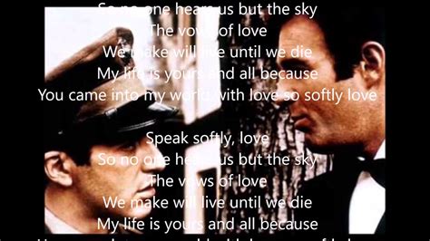 Speak softly, love - YouTube