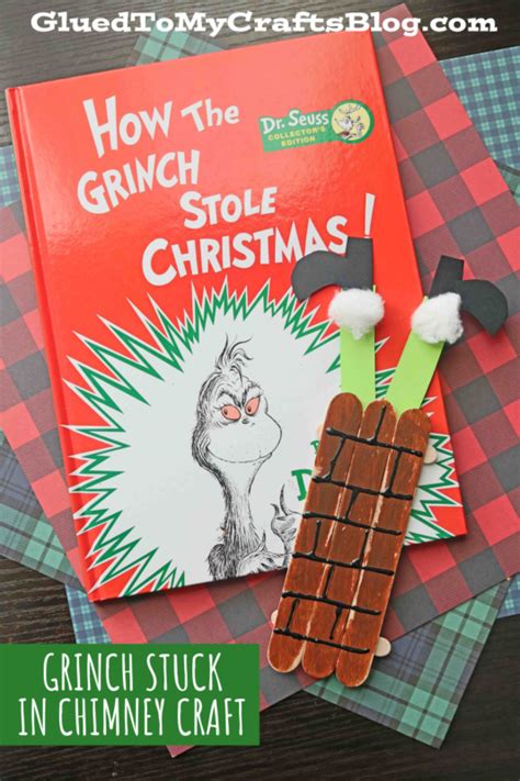 Popsicle Stick Grinch Stuck In Chimney