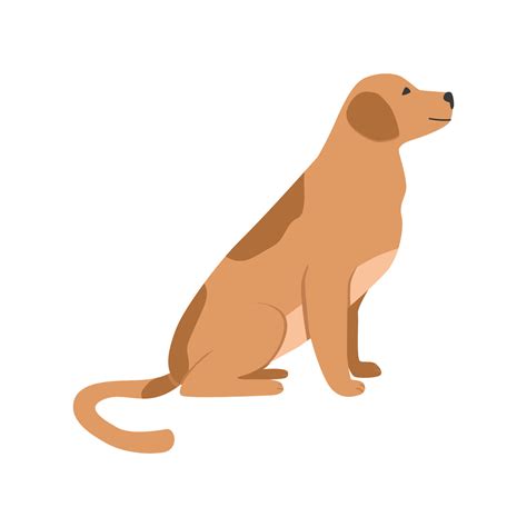 dog side view vector sitting dog colour clip art cute dog icon cute