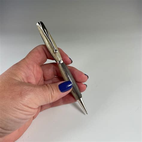 Slimline Rhodium Blue Mahoe Ballpoint Pen | Heart of the Home LV