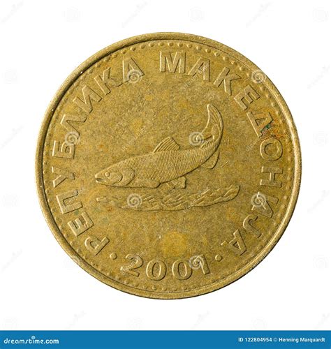 2 Macedonian Denar Coin 2001 Reverse Stock Photo - Image of payment ...