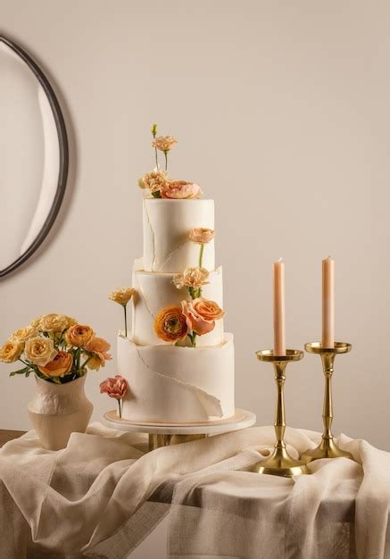 Premium Photo | Amazing minimalist wedding cake