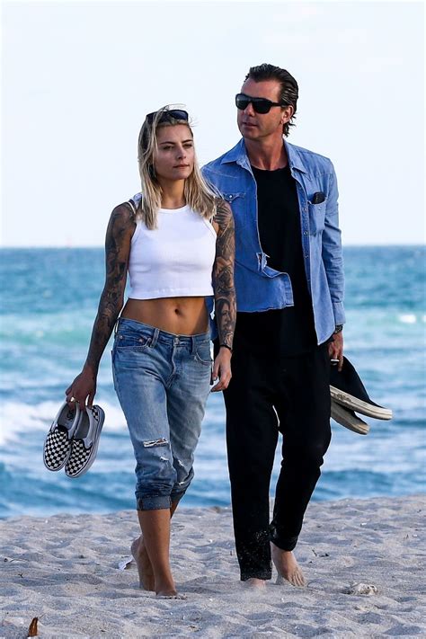 Sophia Thomalla and Gavin Rossdale on the Beach in Miami 03/25/2018