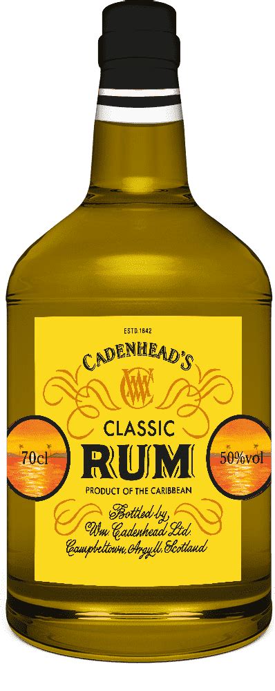 Classic Rum 50% ABV 70cl Blended Rum - Cadenheads Online Shop