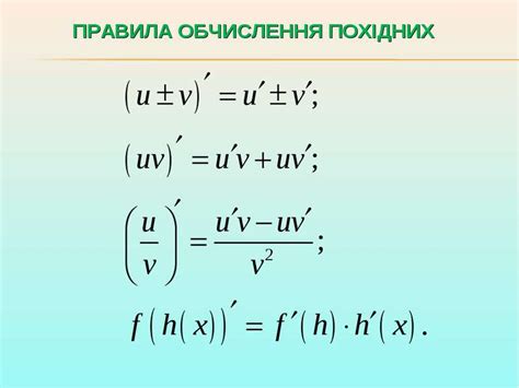 ПОХІДНА - презентація з алгебри