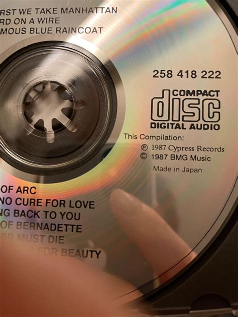 Jennifer Warnes - Famous Blue Raincoat CD ( Made In Japan), Hobbies