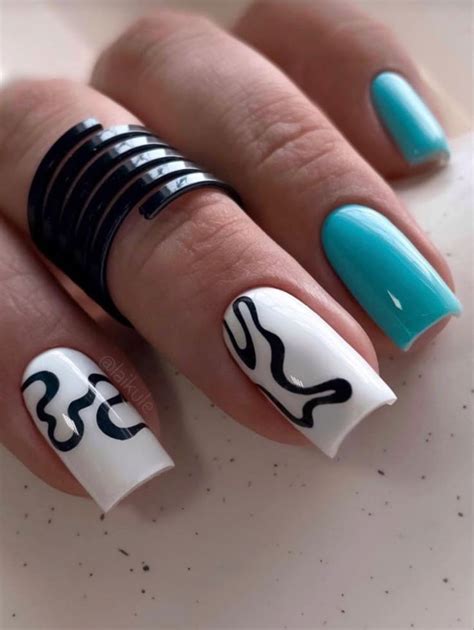 Голубой маникюр | Makeup nails designs, Aqua nails, Nails