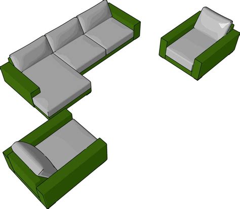 beautiful multipurpose couch vector  color illustration