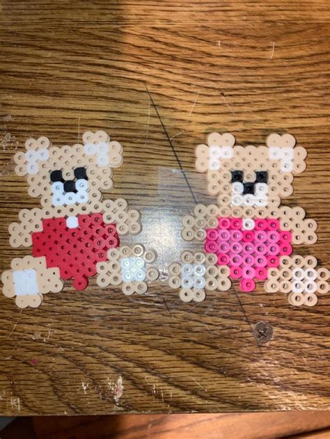 Adorable Perler bead bears | Diy perler beads, Hama beads design, Easy ...