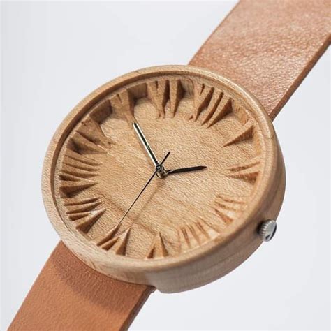 elegant wooden wristwatch   touch  charm modern wooden
