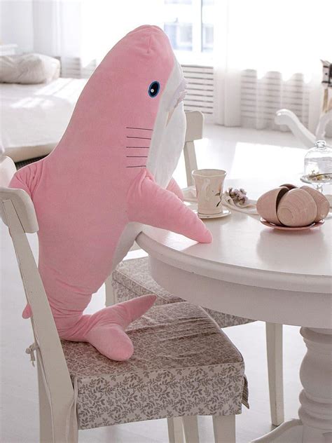 Купить Акула из икеи ОГРОМНАЯ 100 см, Мягкая игрушка акула Блохэй Shark ...
