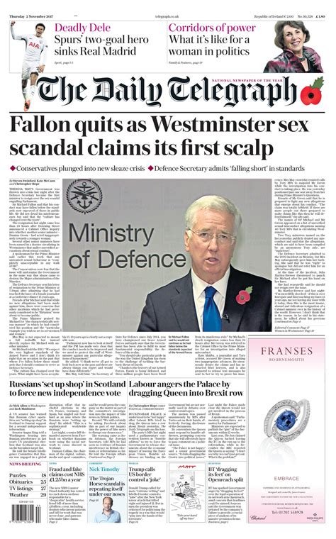 The Telegraph on Twitter: "The front page of tomorrow's Daily Telegraph ...