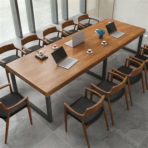 Solid Wood Conference Table Simple Modern Table Long Table Office Large ...