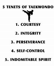 oath tenets sefton tae kwon