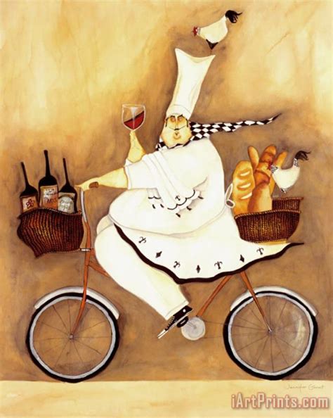 Jennifer Garant Chef to Go painting - Chef to Go print for sale