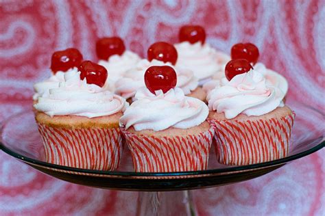 Cherry-Almond Vanilla Cupcakes – With Sprinkles on Top