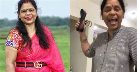 Desi Mom Who Roasted Daughter's Rs 35,000 Gucci Belt Wears It With Saree