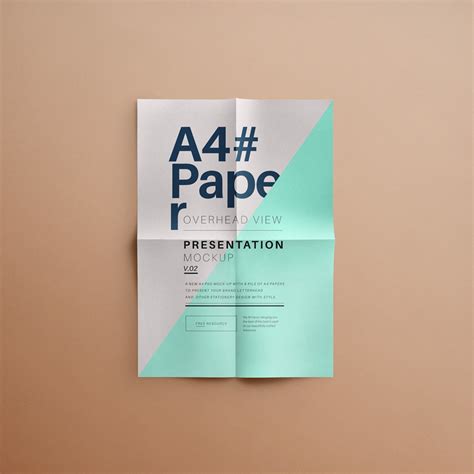 Psd A4 Overhead Paper Mock-Up Vol2 | Pixeden Club