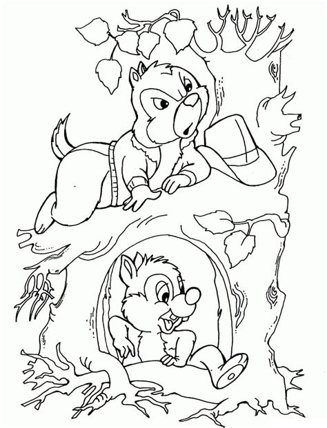 Chip and Dale Coloring Pages - Free Printable Coloring Pages for Kids
