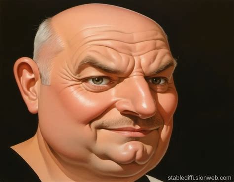 bald headed character stable diffusion