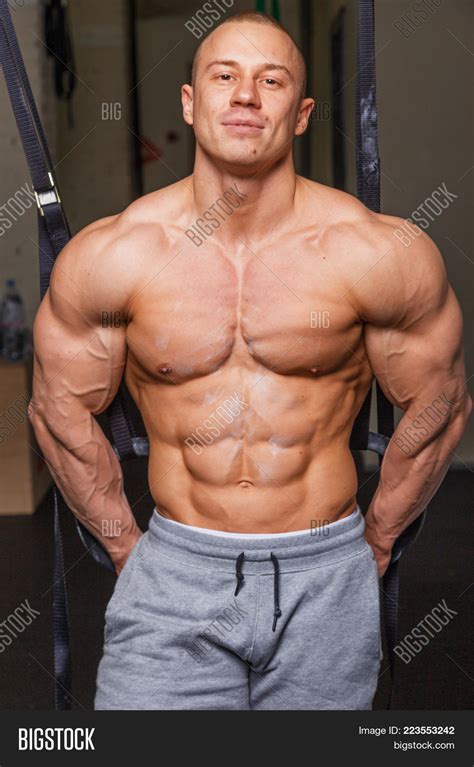 strong muscular man image photo  trial bigstock