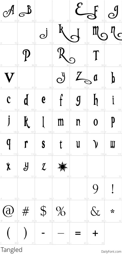 Download Tangled at DailyFont.com