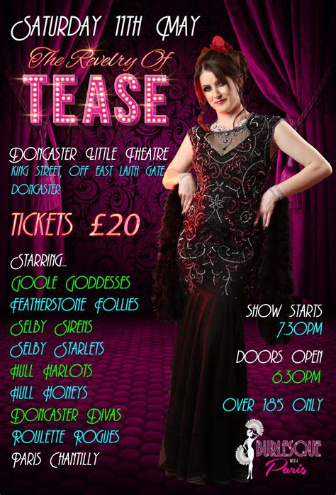 The Revelry of Tease Burlesque Show Doncaster - Available to all ladies