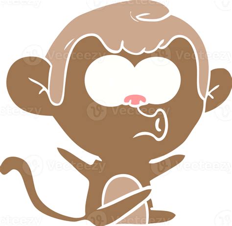 flat color style cartoon hooting monkey 45321369 PNG