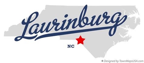 Map of Laurinburg, NC, North Carolina