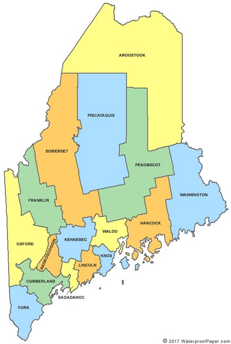 Maine County Map - ME Counties - Map of Maine