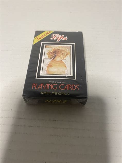 Vintage 1970s Lips Risque Adult Nude Playing Card Deck Set 54 Models