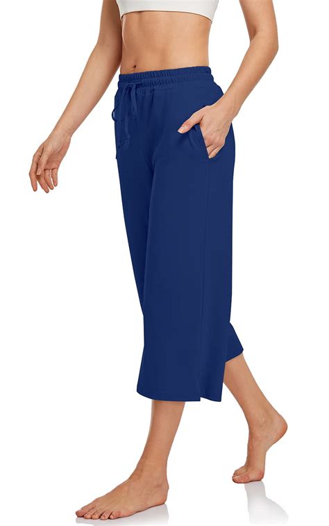 Snapklik.com : UEU Wide Leg Capri Yoga Pants For Women Casual Loose Fit ...