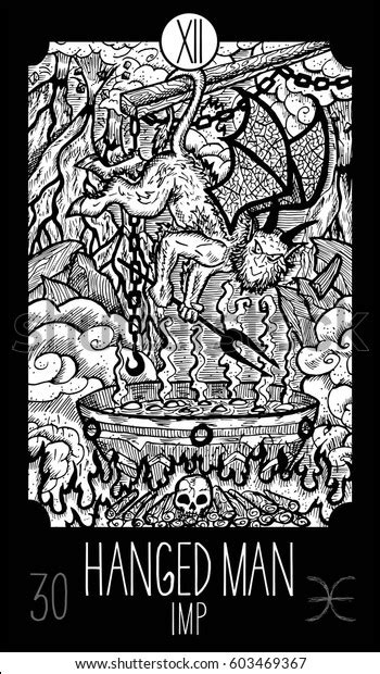 Hanged Man12 Major Arcana Tarot Card Stock Vector (Royalty Free) 603469367