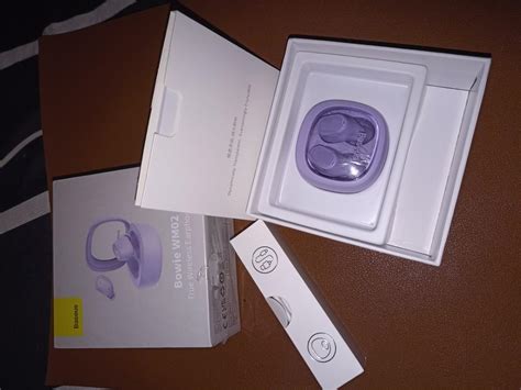 Baseus WM02 Purple, Audio, Earphones on Carousell