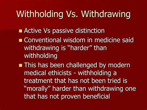 withholding  withdrawing care powerpoint