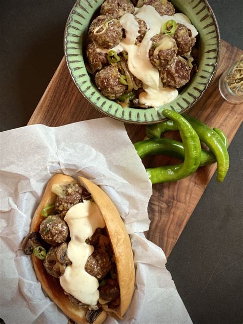 Philly Cheesesteak Meatballs - Lemony Thyme