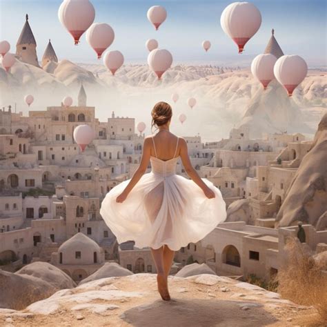 Premium AI Image | Ballerina in Cappadocia