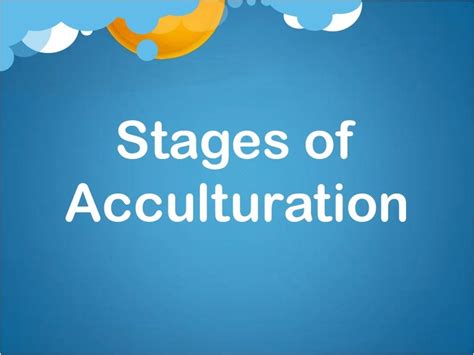 Stages of Acculturation