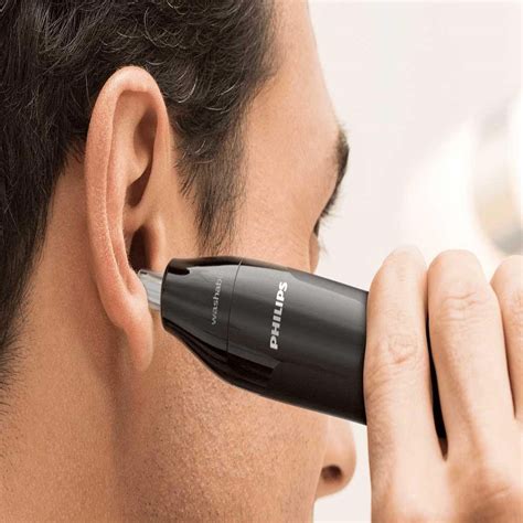 Aparador De Pelos Do Nariz E Orelhas Philips - Aparador de Pelos Nariz e Orelha Philips NT1620/15 Preto | MadeiraMadeira