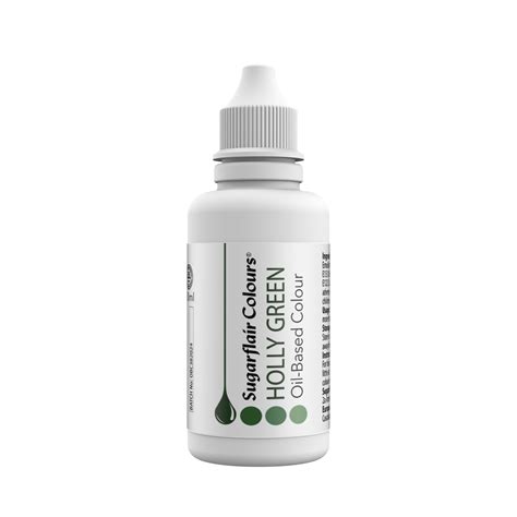Sugarflair Oil Based Colour – Holly Green 30ml – SugarFlair