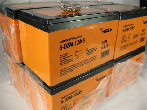 Аккумулятор тяговый 12V 12 Ah AGM MERLION 6-DZM-12 M5 (под винтик ...