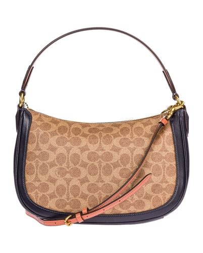 Coach 69593 Handbag Sutton Tan Ink Light Peach – Balilene