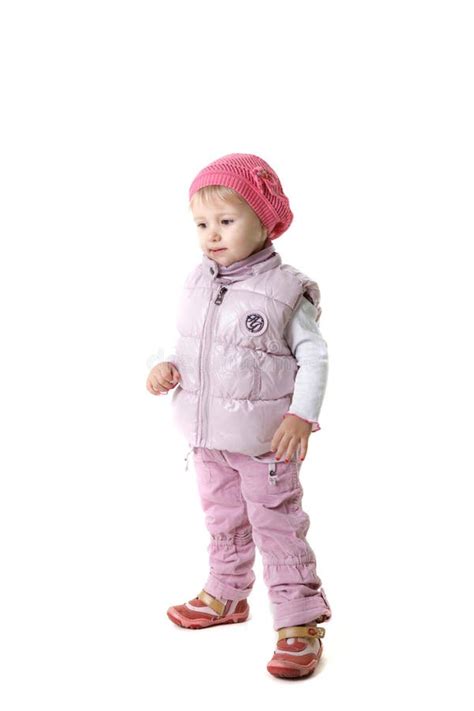 Little Girl in Winter Clothes Stock Photo - Image of white, isolate: 17613538