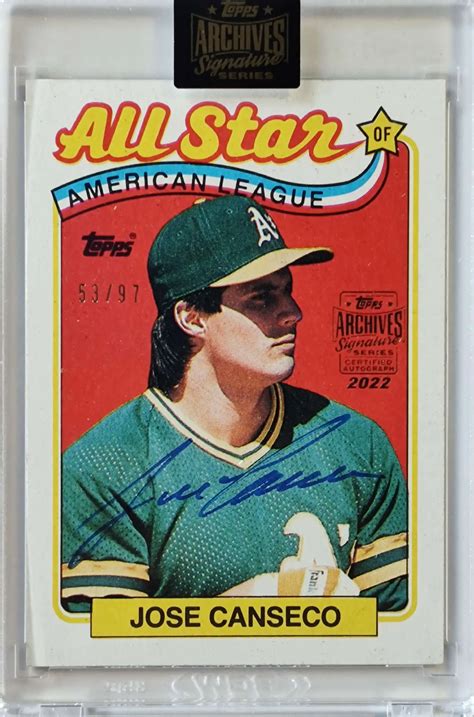 MLB 2022 Topps Archives Signature Series Single Card 5397 Jose Canseco
